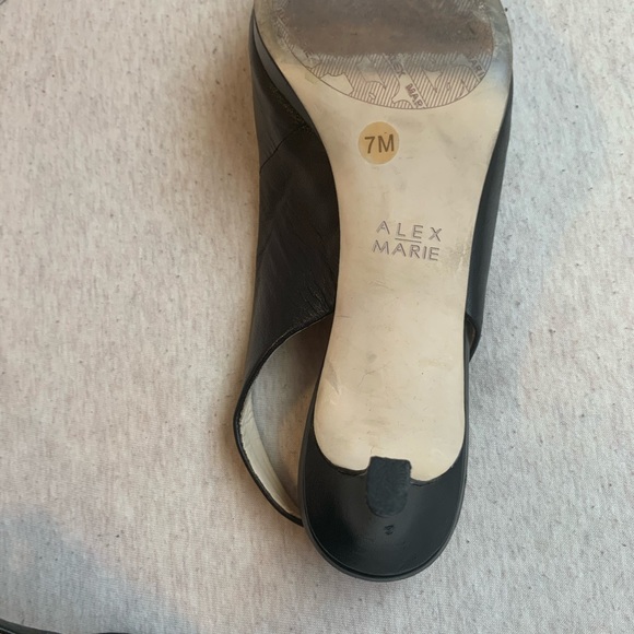 🔴 Black peeptoe heels - Picture 3 of 5